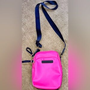 Tommy Hilfiger pink like new long strap crossbody purse